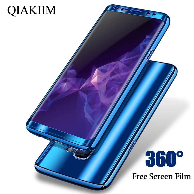 360 Полное покрытие металлизированный зеркальный чехол для Samsung Galaxy S10 S9 S8 Plus Note 9 8 S7