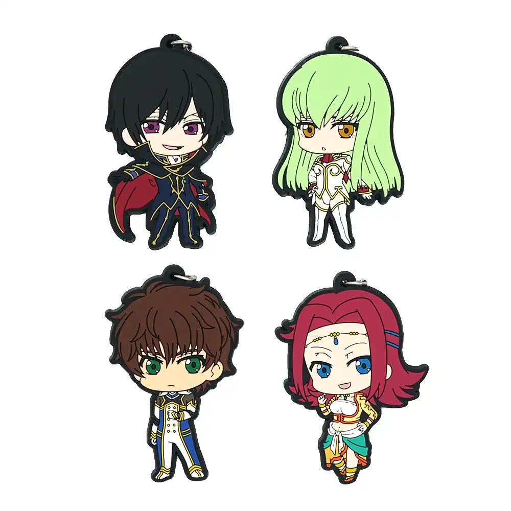Code Geass Lelouch of the Rebellion CC Keychain Keyring Anime Rubber Strap Charm