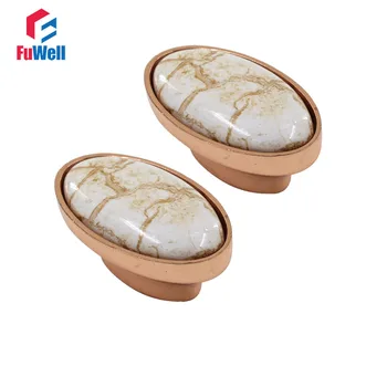 

2pcs Ceramic Furniture Knobs and Handles Porcelain Knobs for Cabinet Drawer Kitchen Vintage Door Knob 16mm Pitch