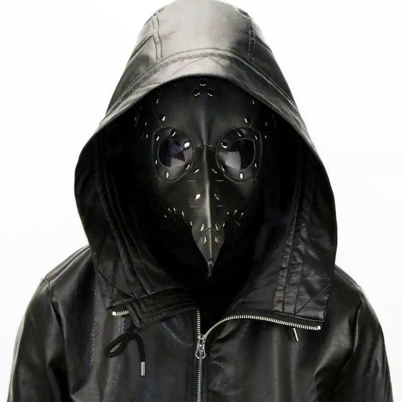 1PC Halloween Steampunk Retro Mask Gothic Chic Cosplay Party Party Plague Bird Long Nose Mask Pu Leather Mask 3