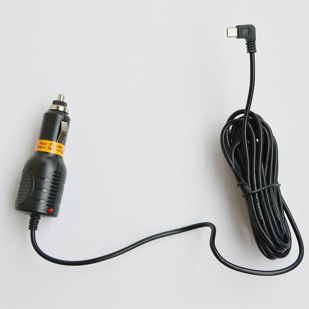 Durable USB Cable Input 8V 36V Ouput real 5V 2A Mini USB Adapter Car Charger 3.5m For Car HD DVR