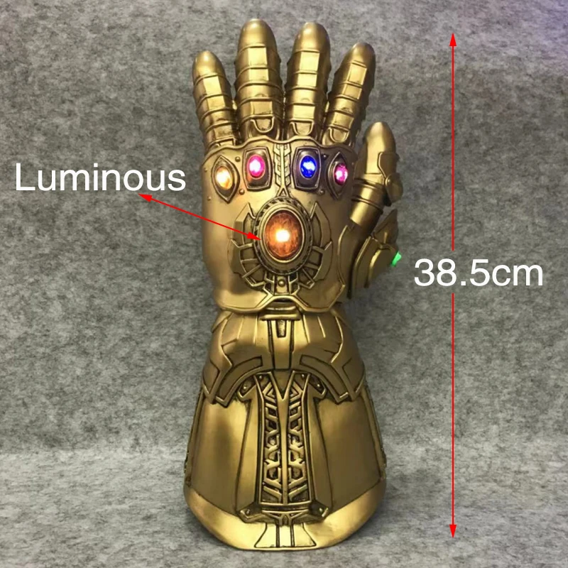 

2019 LED Illuminate Avengers4: Endgame Gauntlet Gloves Cosplay Props Party Latex action figure Collectible souvenirs toys