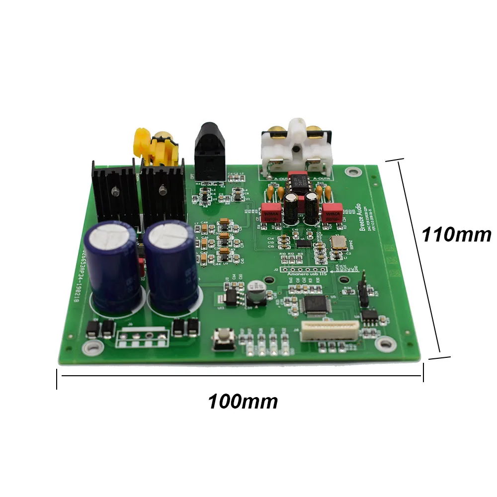 Обновленная версия Hifi аудио усилитель плата ES9038 Q2M ies DSD Декодер коаксиальный волоконный вход, DAC декодирующая плата