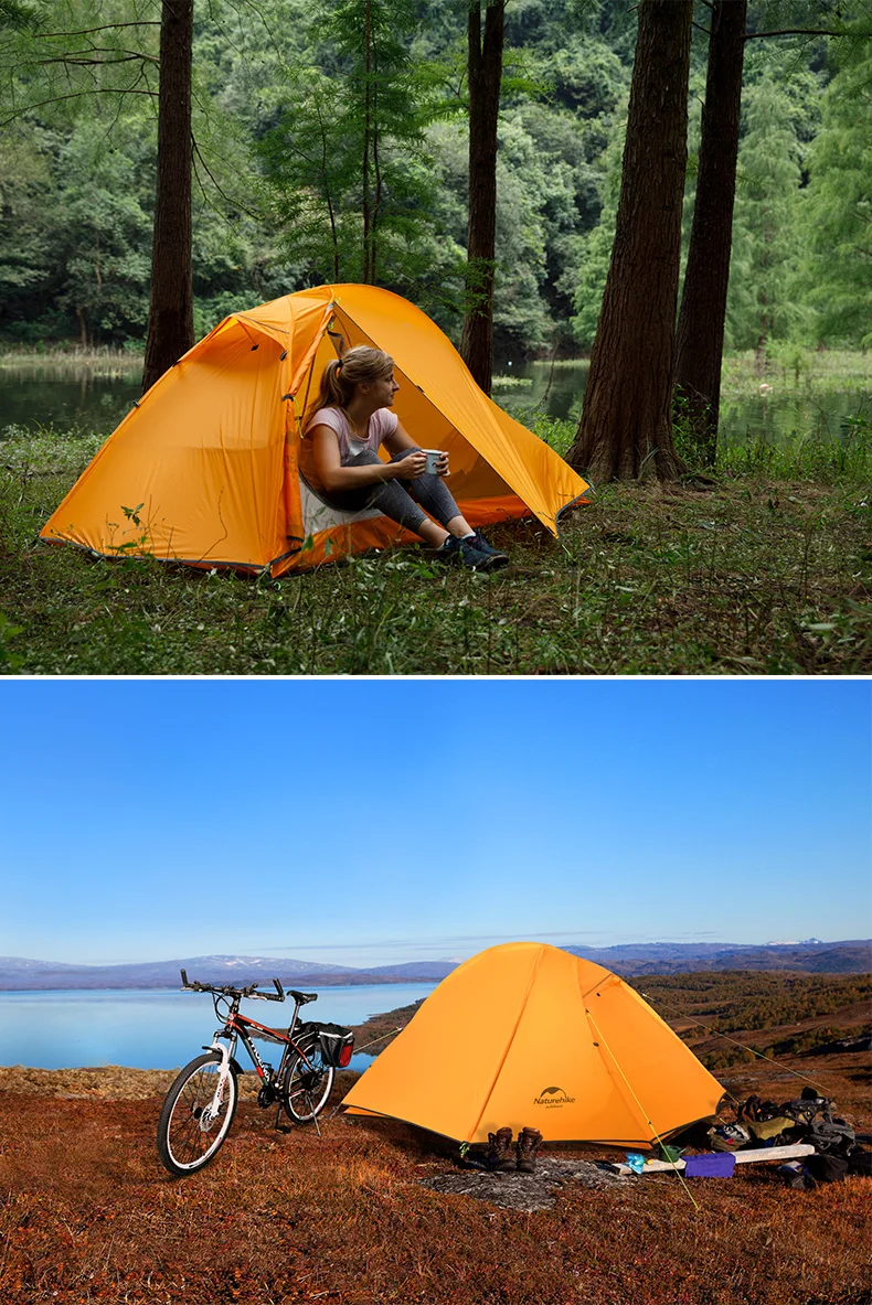 Barracas à Prova Barraca de Acampamento Naturehike Ciclismo Único Dwaterproof Água 1 2 Pessoa Mochila Trekking Montanha Pu4000 Ultraleve 17 Esporte e Lazer