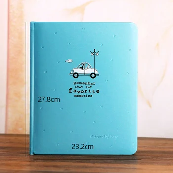 

Cartoon Leather Cover Photo Album 4D Big 6-inch Photo Baby Children Growing Family Album Insert Type Souvenir Loose-Leaf Album