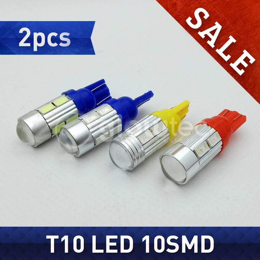 СВЕТОДИОДНЫЙ Автомобильный светильник T10 10SMD 5630 SMD 194 W5W без ошибок белый красный