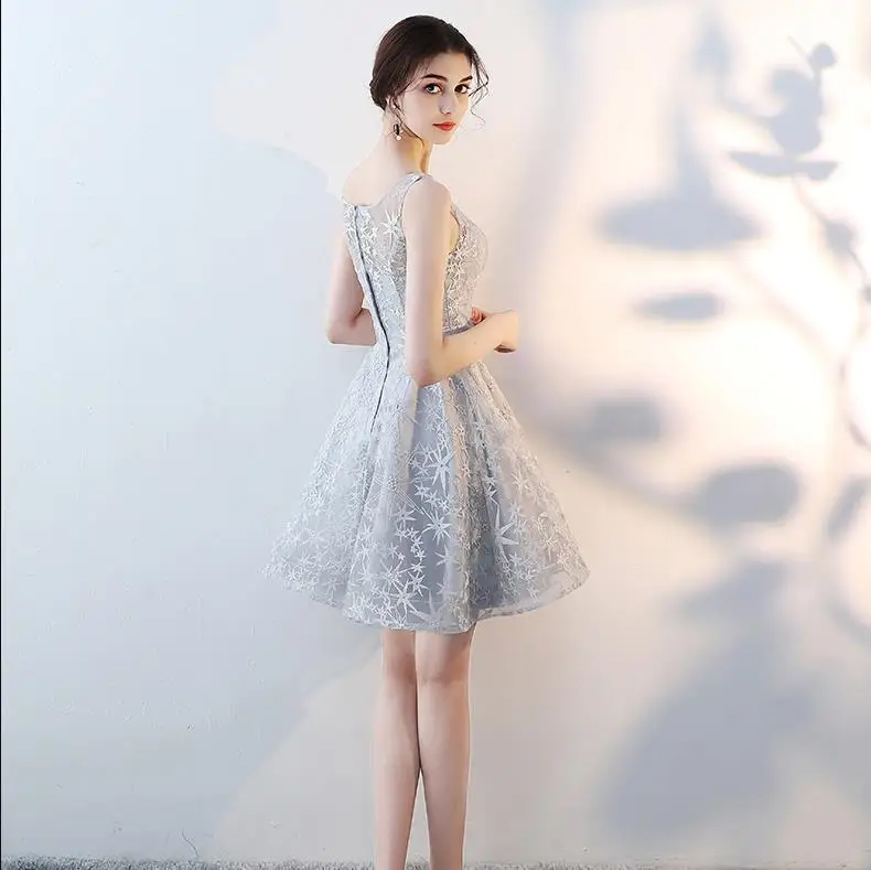 Элегантное вечернее платье Vestido de Festa ТРАПЕЦИЕВИДНОЕ женское с коротким рукавом