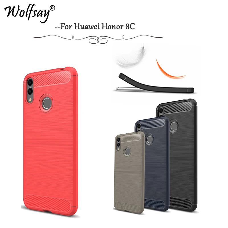Capa Huawei Honor 8C Case Cover Shockproof Armor Rubber Phone For Silicone Fundas |
