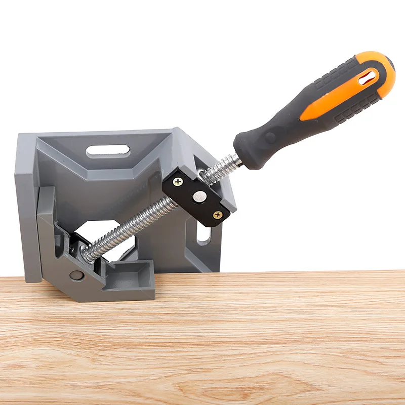 

New Aluminum Single Handle 90 Degree Right Angle Clamp Angle Clamp Woodworking Frame Clip Right Angle Folder Tool P25