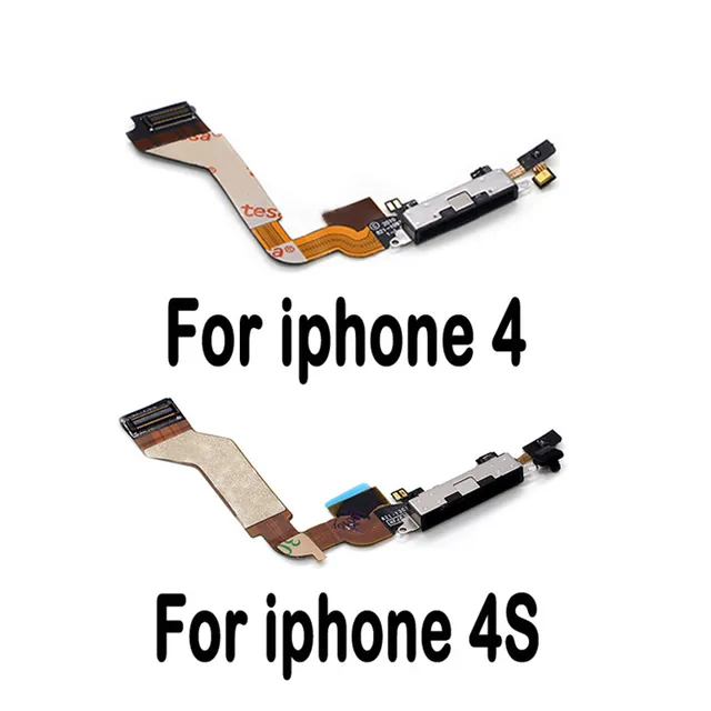 High Quality Charging Flex Cable For iPhone 4 4S 5 5S SE 6 6S 4.7 USB Charger Port Dock Connector With Mic Flex Cable -