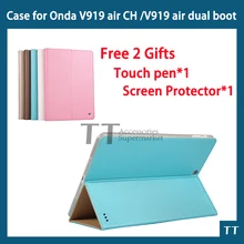 Caso de Cuero de LA PU para el Nuevo ONDA V989 AIRE Octa core/V919 dual AIR boot/v919 V919 AIRE CH 9.7 pulgadas Tablet PC 3g caja de aire de arranque dual