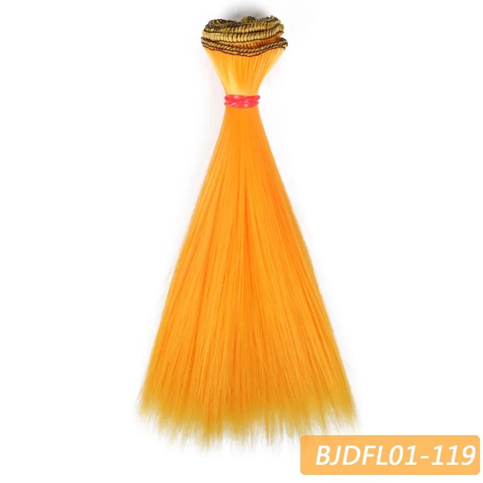 Bybrana 15 см* 100 см куклы красочные BJD парик DIY синтетические волокна прямые BJD волосы для кукол - Цвет: 119