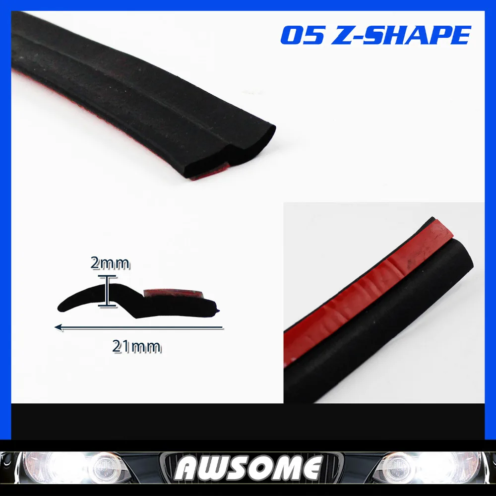 

157" 400cm Z pillar Type BLACK Edge Trim Seal Rubber Car Auto Truck Door Sound Insulation Protector Styling Moulding