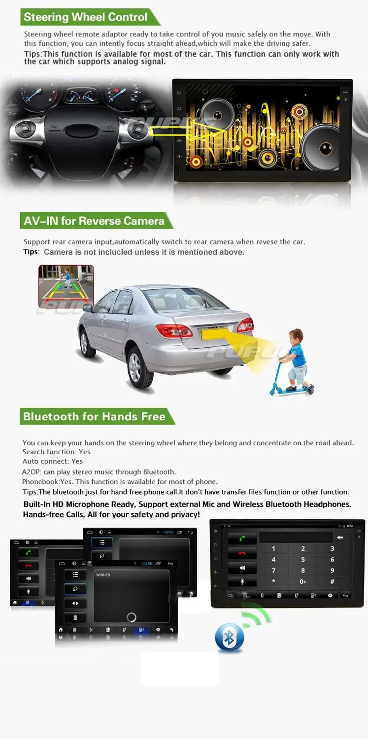 Универсальный " Android автомобильный dvd-плеер с AM/FM/BT gps/OBD/USB/SD, рулевое управление, аудио Радио стерео, автомобильный ПК/мультимедиа головное устройство