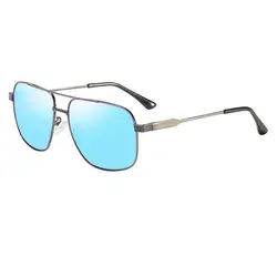 Роскошные двухлучевые Квадратные Солнцезащитные очки мужские винтажные металлические рамки солнцезащитные очки для наружных очков очки
