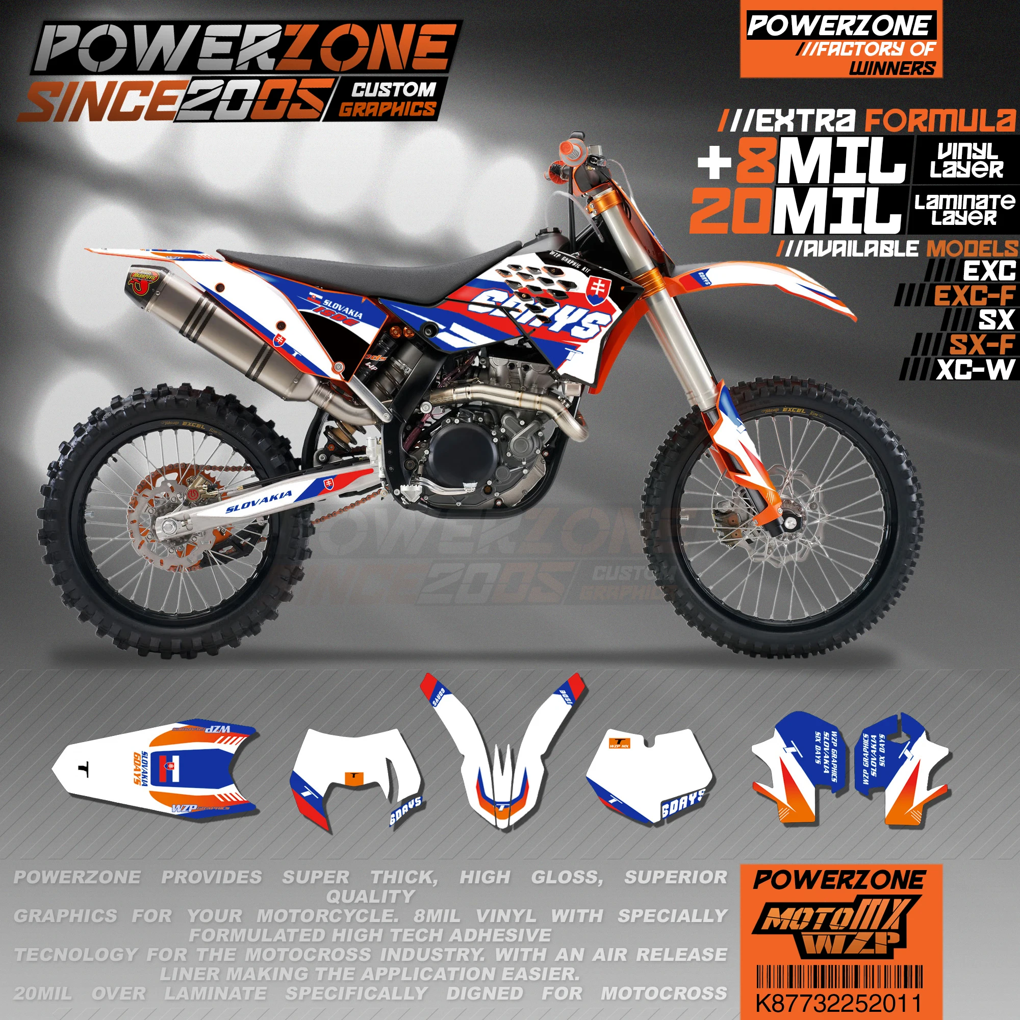 FLU PTS3 KTM GRAPHICS 2007-2010 SXF SX XC XCW & 2008-2011 EXC XCW XCWF EXCF FLU PTS3 KTM GRAPHICS 2007-2010 SXF SX XC XCW & 2008-2011 EXC XCW XCWF EXCF