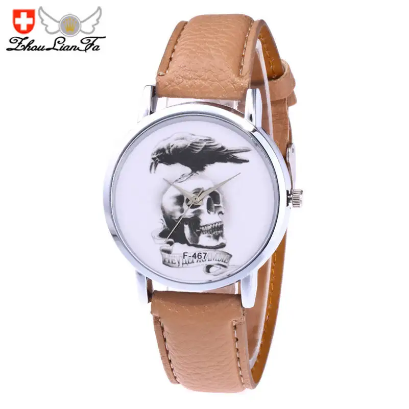 

Mens Watches Top Brand Luxury Leather Watch Halloween Men's Wristwatch Clock Watch Men No Waterproof Luxury Mens Watches CC5