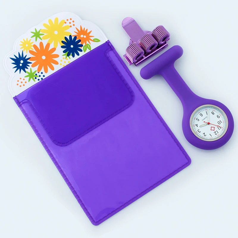 Silicone Watch Nurse Fob Watch Nursing Gift Quartz Pen Clips 4 Color Penholder Doctors Nurses Dedicated Pen Bag Practical Unisex quartz watch pocket watch