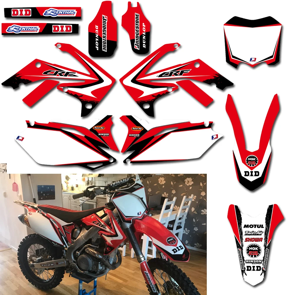Графические Фоновые наклейки и для Honda CRF250R 2010 2011 2012 2013 CRF450R 2009 12 CRF 250 250R 450 450R CRF250