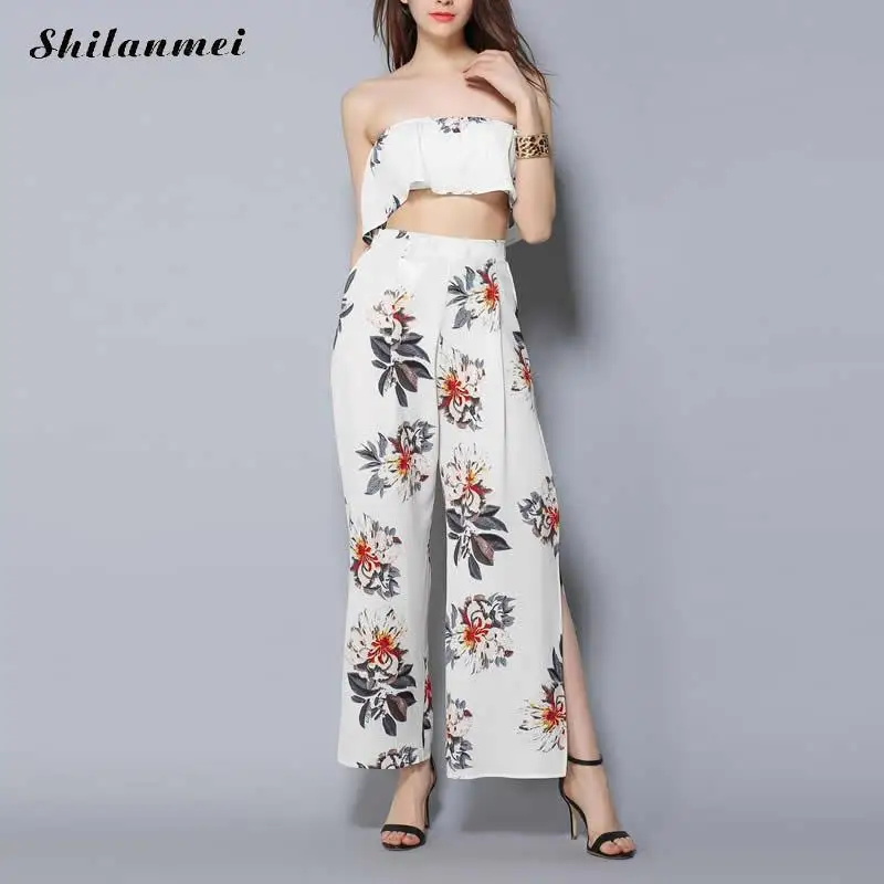conjunto de pantalon y blusa corta