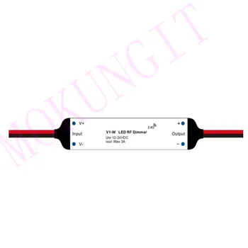 

2.4G RF MINI controller 1CH*3A 12-24VDC CV Mini Controller V1-W For single color LED strip light