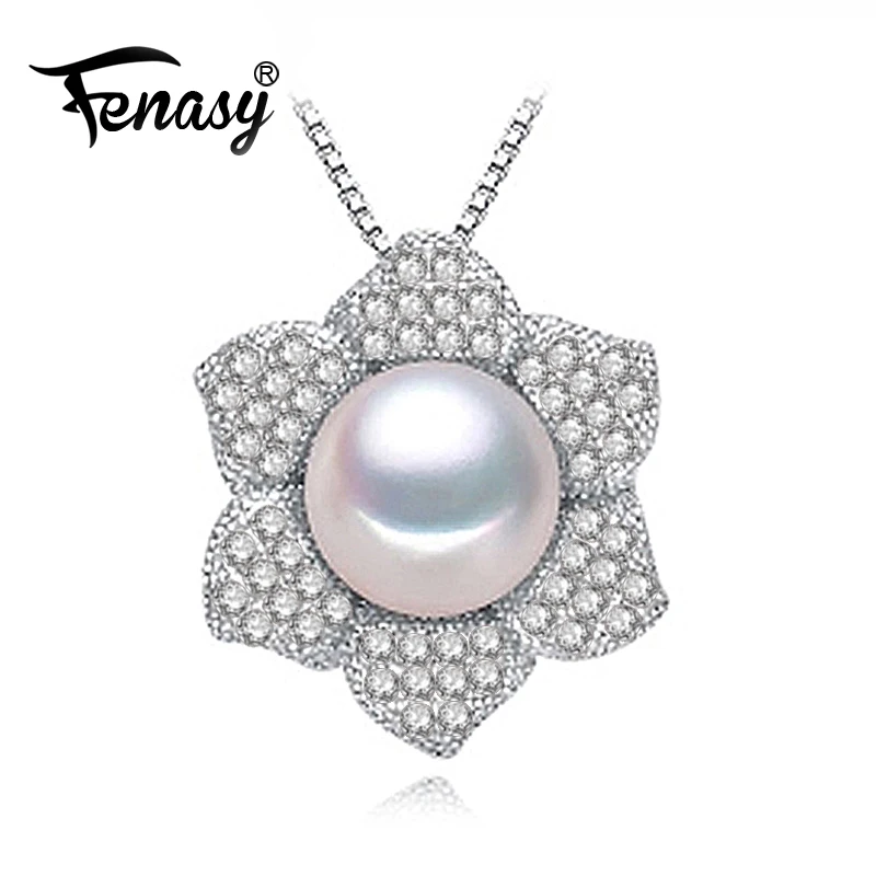 

FENASY Bohemian Necklace Pearl Jewelry necklaces & pendants Pearl brand fashion retro necklace women Natural pearl necklace