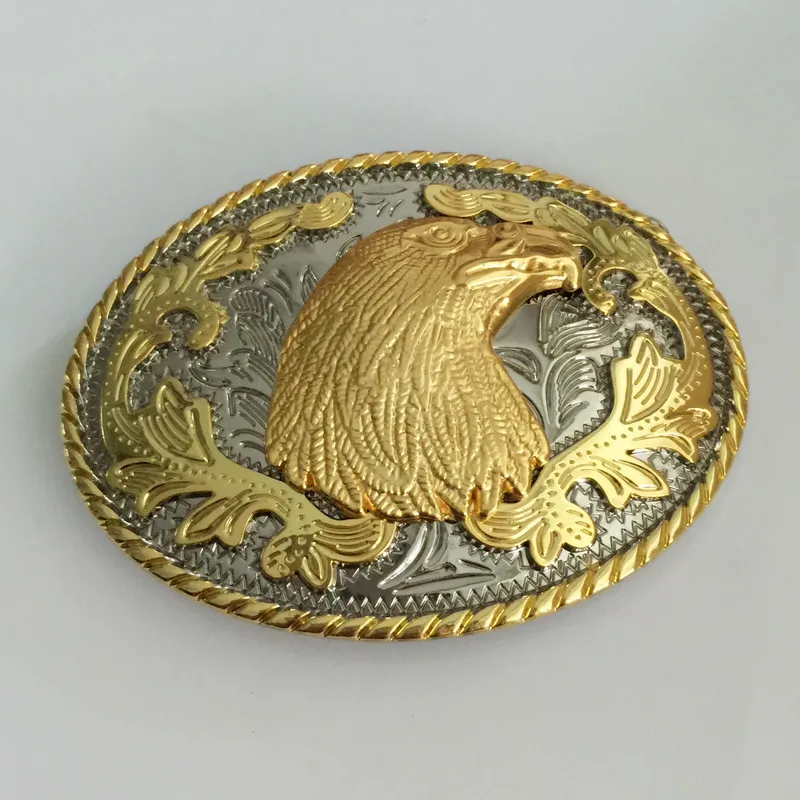 

Retail Western Cowboy Belt Buckle With High Quality Oval 3D Eagle Metal Buckles for Men Belt accessories Fit 4cm Wide Belt
