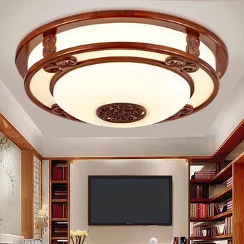

Project lighting hall restaurant ceiling lamp Chinese style living room lamp solid wood restaurant villa ceiling light wl4241449