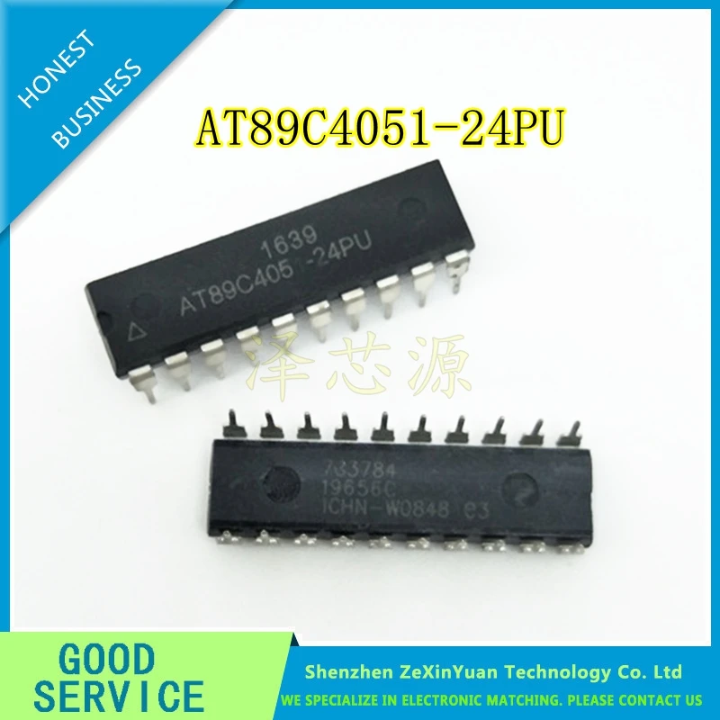 20 шт./лот AT89C4051-24PU AT89C4051-24 AT89C4051 DIP-20 микроконтроллер 8 бит