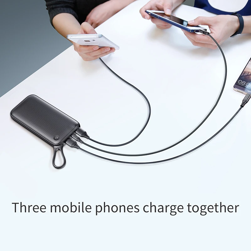Baseus Quick Charge 3.0 Power Bank 20000mAh 3 Outputs Powerbank Dual QC3.0 External Battery Charger For Mobile Phones Poverbank