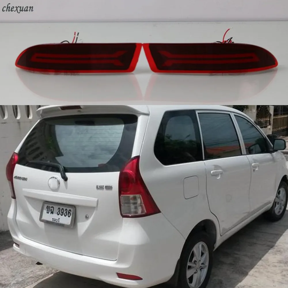 

CSCSNL 1 Set For Toyota Avanza 2015 2016 2017 Car LED Rear Light Brake Lamp Back Fog Light Warning Light Reflector Light