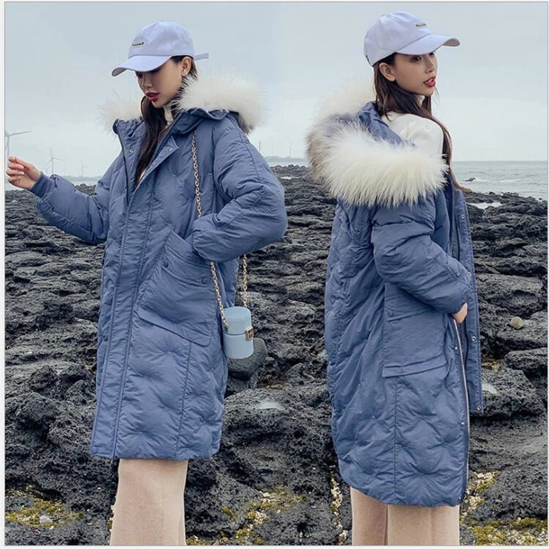 Новое поступление, модная женская зимняя куртка с хлопковой подкладкой, теплая утепленная женская длинная куртка, парка для женщин chaqueta feminino 203