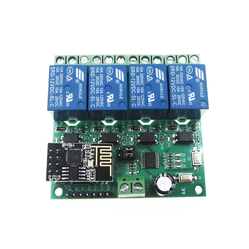 ESP8266 4CH 12V WiFi релейный модуль умный дом мобильное приложение переключатель