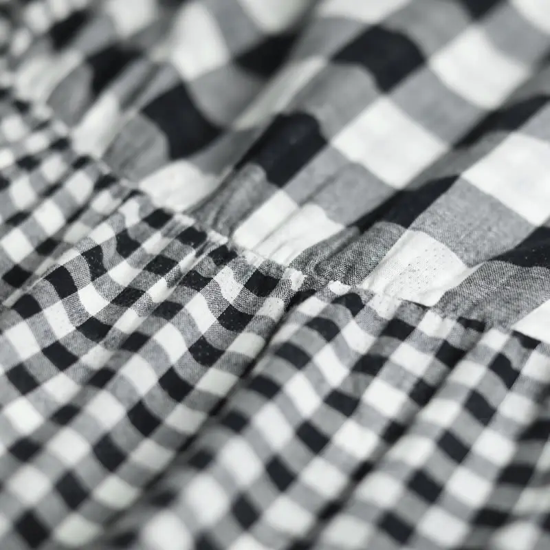 Wbb1734 Cuello Completo Manga Largo Del Corea La Verano Mujeres Las hg Casual Botón En Camisa De V Wbb1734 Moda Blusa Patchwork Primavera see 2019 Nueva See Plaid Picture fqF6wZO