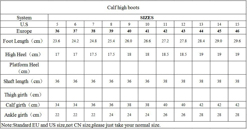 Calf high boots-18cm