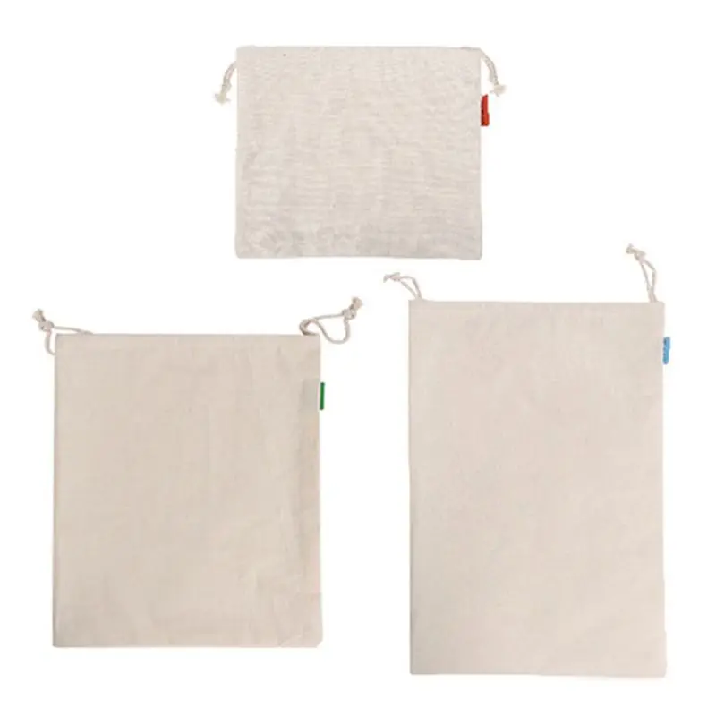 

Reusable Vegetable Fruit Toys Storage Bags Organic Cotton Shopping Bag