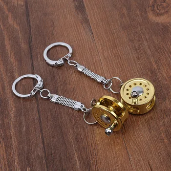 

10pcs/lot Spinning Reel keychain key ring creative key chain key holder high quality sleutelhanger chaveiro llaveros hombre