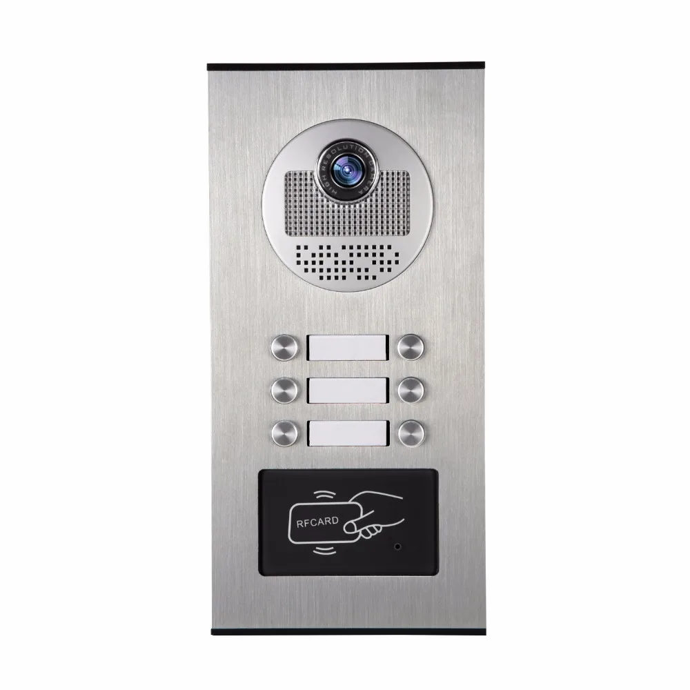 cheap YobangSecurity Metal Aluminum Outdoor RFID Access Control Doorbell Camera For 6 Units Apartment Video Intercom Door Phone System