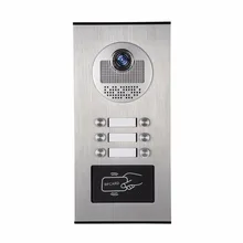 YobangSecurity Metal Aluminum Outdoor RFID Access Control Doorbell Camera For 6 Units Apartment Video Intercom Door Phone System