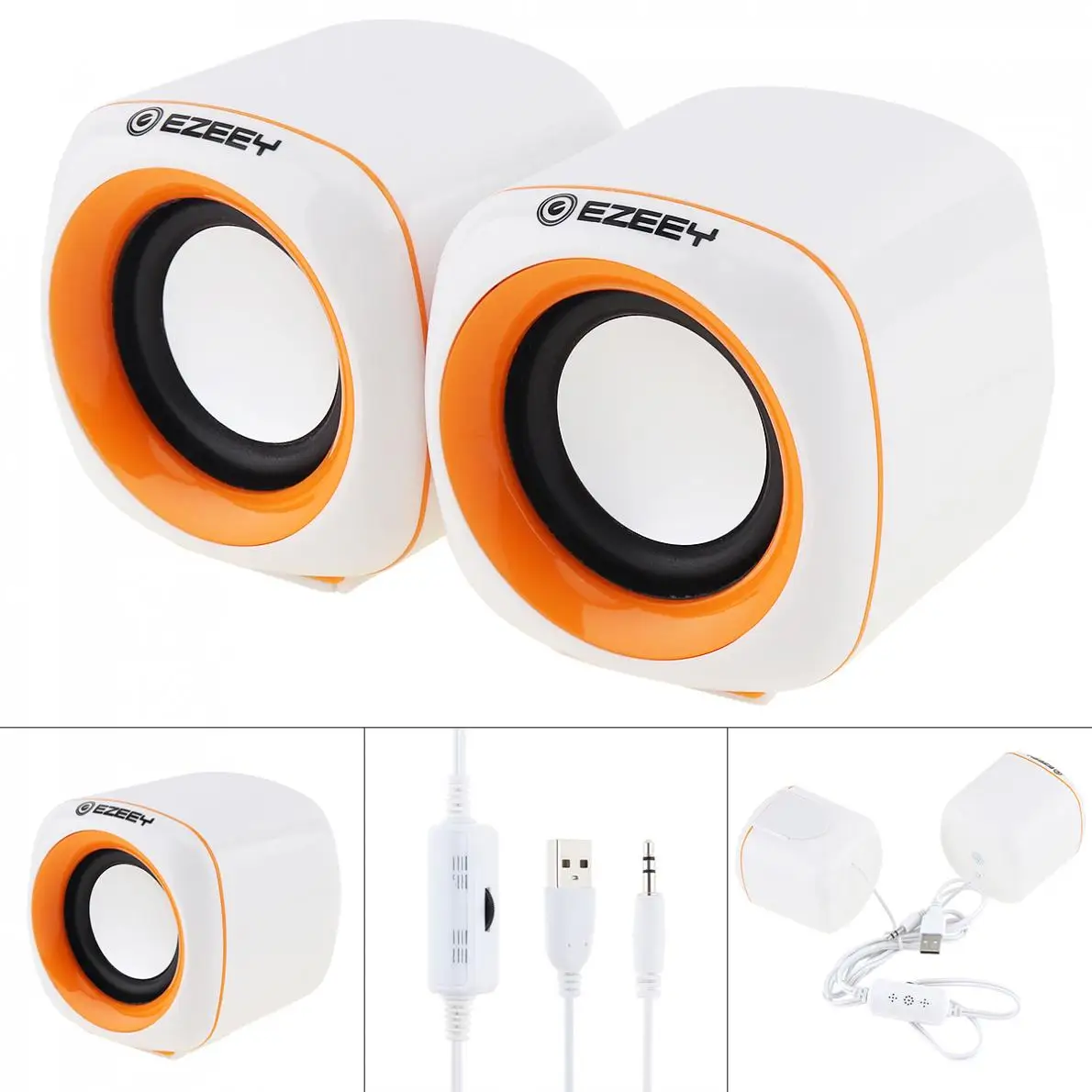

A1 5W Mini USB 2.0 Subwoofer Speakers with 3.5mm Stereo Jack and USB Powered Support Volume Control for PC /Laptop /Smartphone