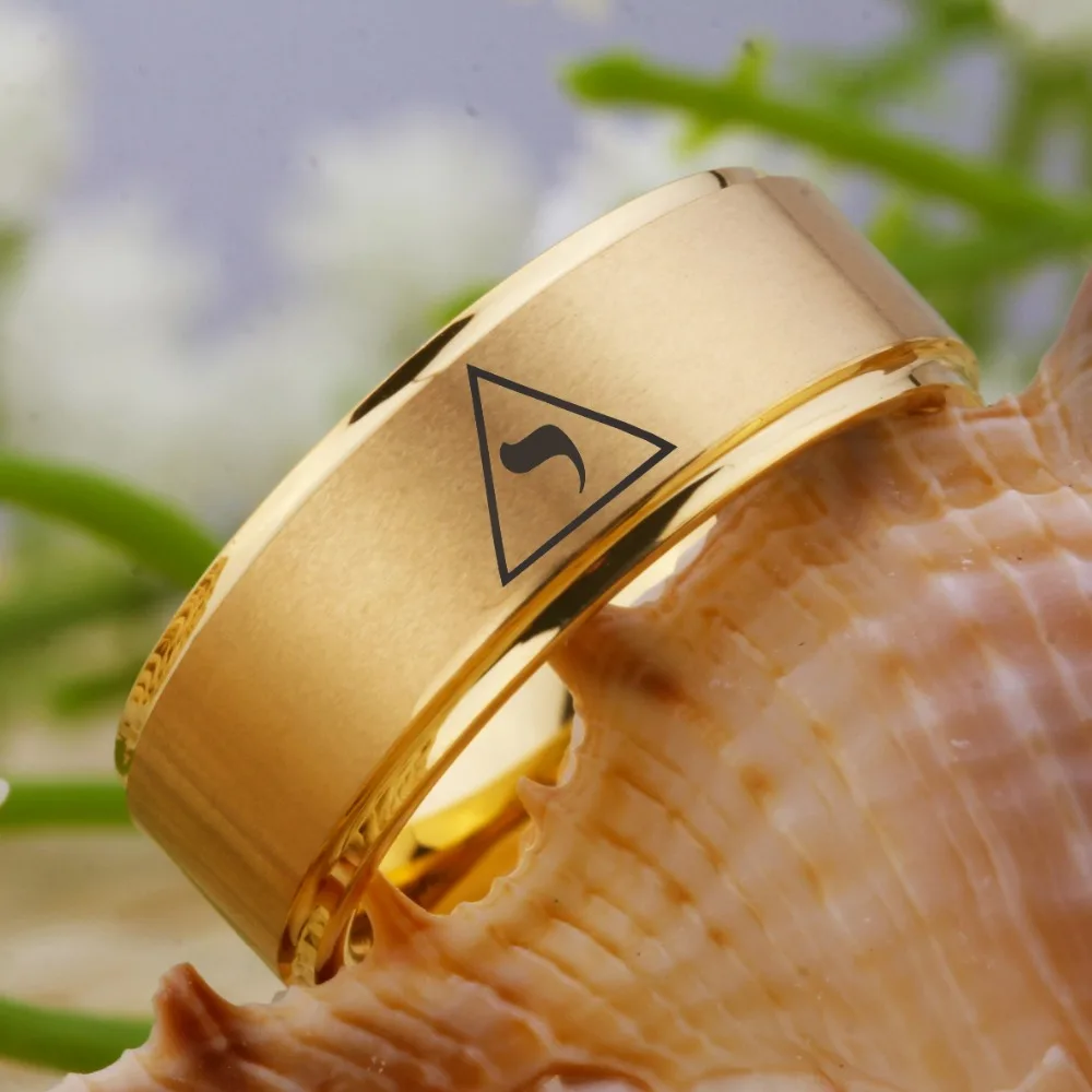 YGK Jewelry Scotish 14th Degree MASONIC Freemason Mason Tungsten Rings for Men's Bridegroom Wedding Engagement Anniversary Ring wedding rings jewelry rings