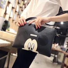 Лидер продаж, женская сумка-мессенджер для девочек, Сумка Микки Минни, кожаные сумки, женская сумка-клатч с рисунком, женская сумка