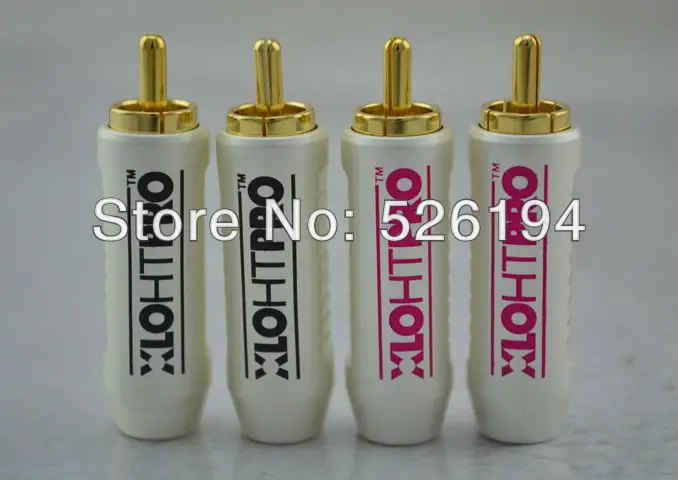 

Free shipping 4pcs XLO Electric XLO HT PRO Connector Audiophile RCA plug new hifi Connector for DIY,cable diameter 8.5mm