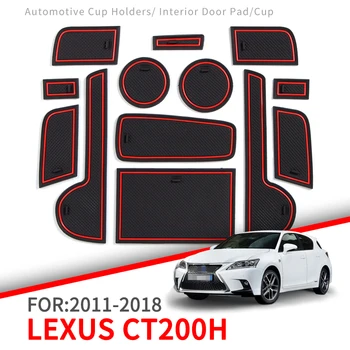 

ZUNDUO Anti-Slip Gate Slot Mat for Lexus CT200h 2011 ~ 2018 CT 200H A10 Accessories Rubber Cup Holders Non-slip mats Coaster