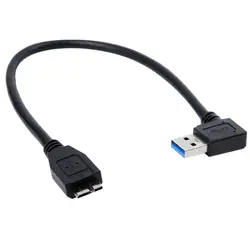 30 см USB 3,0 кабель под прямым углом мужчина к Micro B Кабельный разъем адаптер SGA998