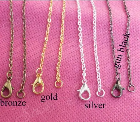 

16/18/20/22 Inch---2x1.5mm/2x3mm Flat O chain with lobster clasp ---silver&bronze&gold&gun black color you can choose--20pcs/lot