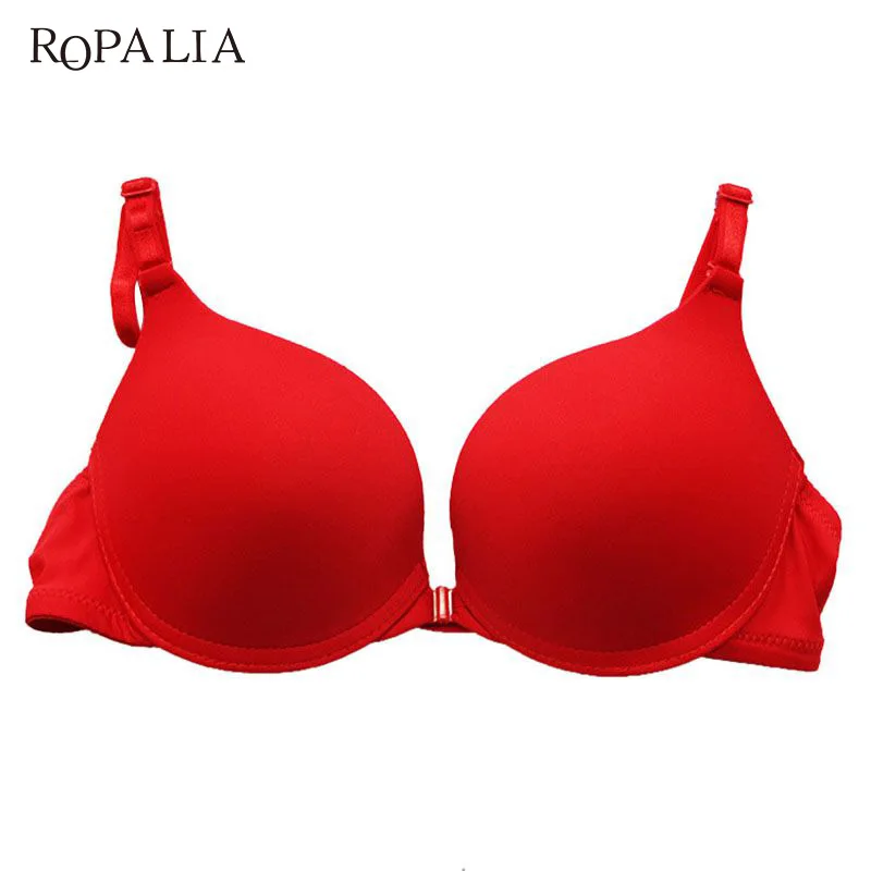Женский кружевной бюстгальтер пуш ап с застежкой спереди|underwire bra|bra upup bra |