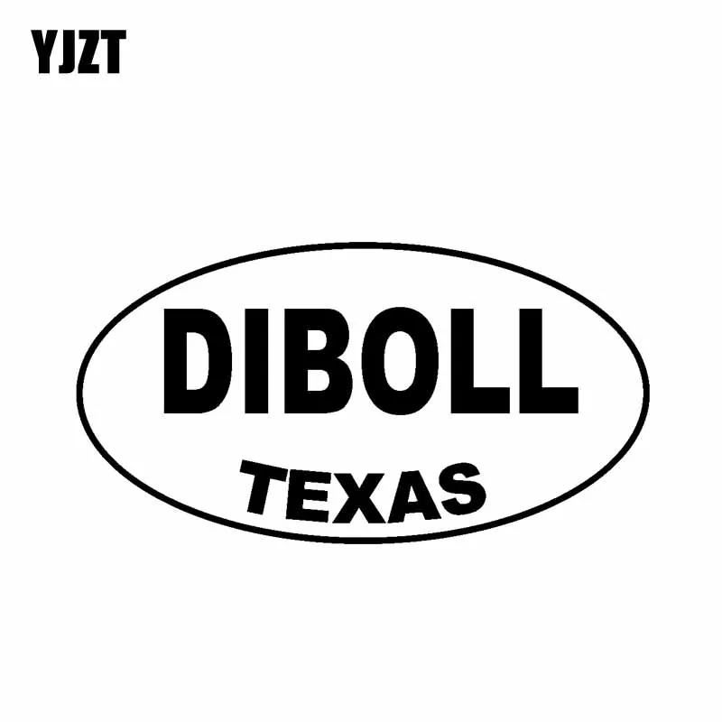 YJZT 14 3 см * 7 DIBOLL Техасская овальная виниловая наклейка смешная Автомобильная