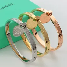 

New Roman numeral titanium steel bracelet rose gold fashion bracelet jewelry