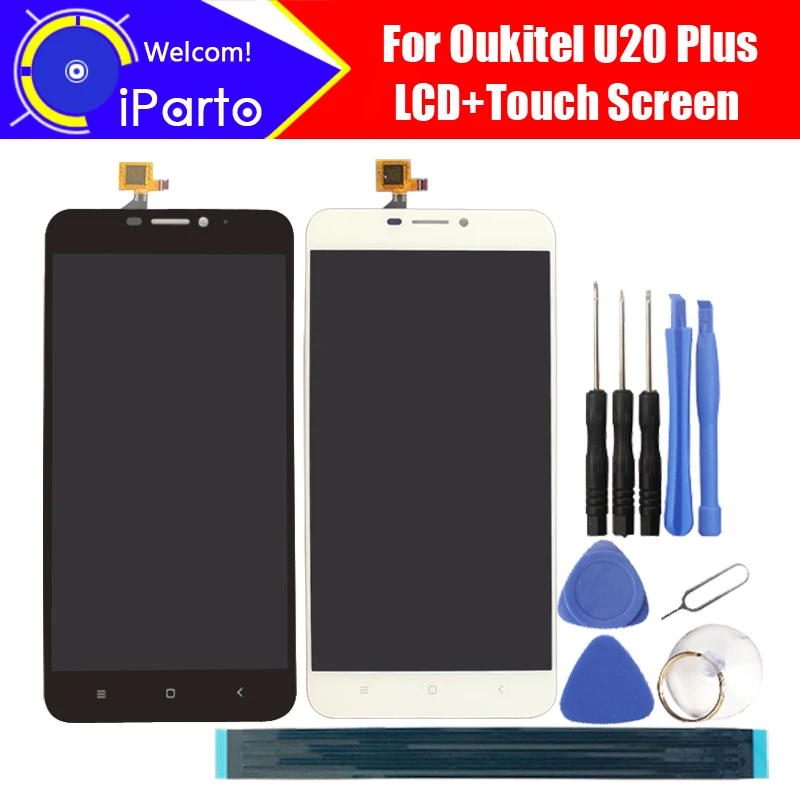ЖК дисплей 5 дюйма Oukitel U20 Plus + кодирующий преобразователь сенсорного экрана в